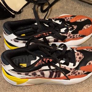 Puma Kids' Wild Print Sneakers with Orange and Yellow